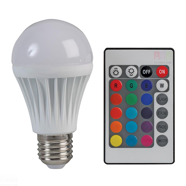 Multicoloured LED bulb